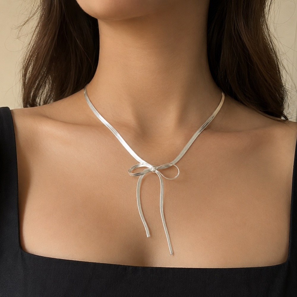 Vintage (You and I) bow necklace